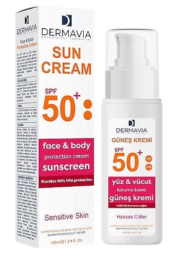 Dermavia Güneş Kremi Hassas Ciltler SPF50+ 100 ml