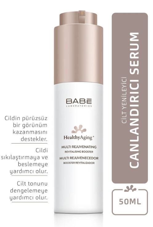 Babe HealthyAging Multi Rejuvenating Booster 50 ml (Cildin pürüzsüz bir görünüm kazanması için yardımcı yoğun etki)