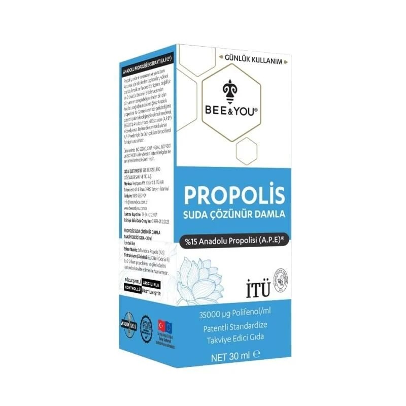 BEE & YOU %15 Propolis Suda Çözünür Damla 30ml