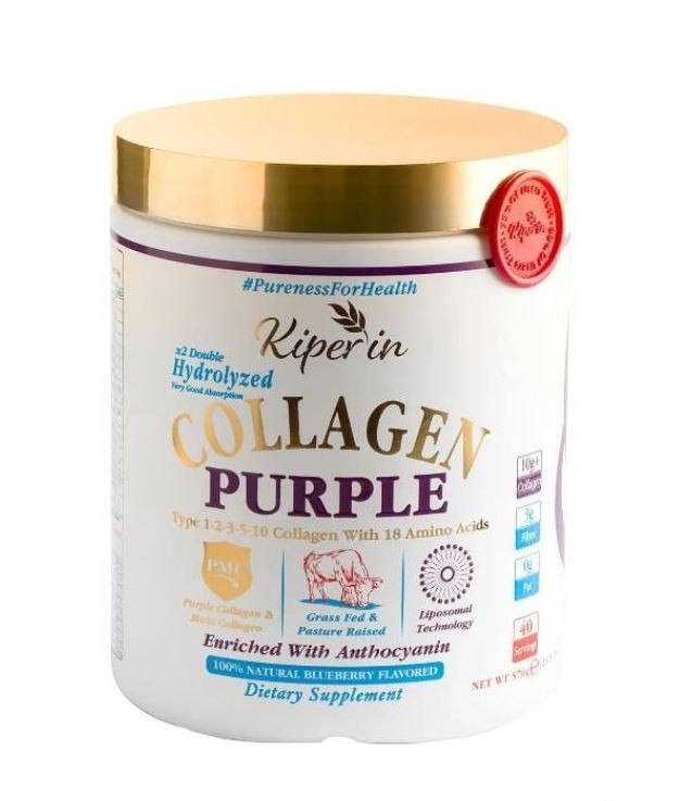 Kiperin Purple(Mor) Collagen Peptitleri içeren Lipozomal Teknoloji Diyet Takviyesi (576gr)