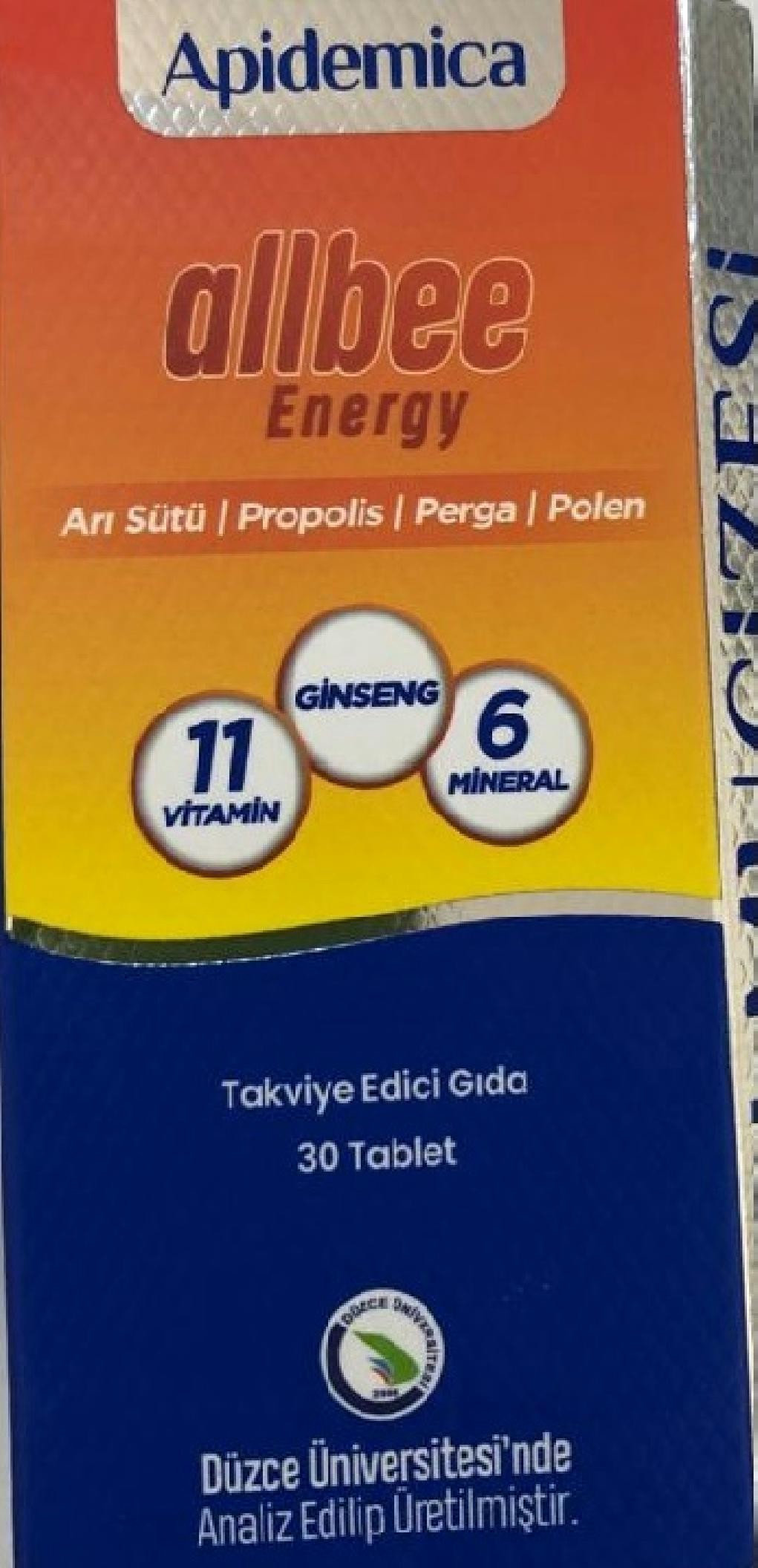 Apidemica Allbee Energy 30 Tablet