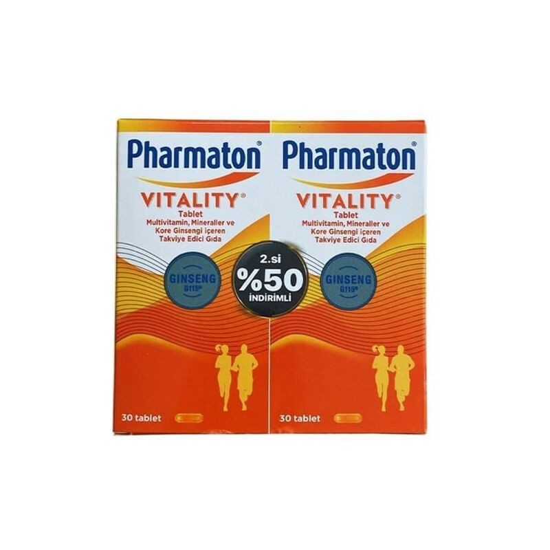 Pharmaton Vitality 30 Tablet Avantajlı 2'li Paket SKT:31/03/25