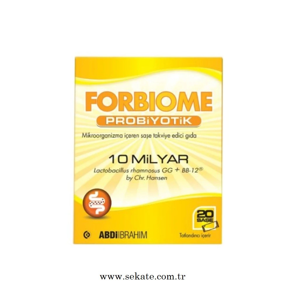 Forbiome Probiyotik 20 Saşe Çocuk ve Yetişkinler İçin  (sindirim sistemini düzenlemeye ve bağışıklık sistemini desteklemeye yardımcı olur)