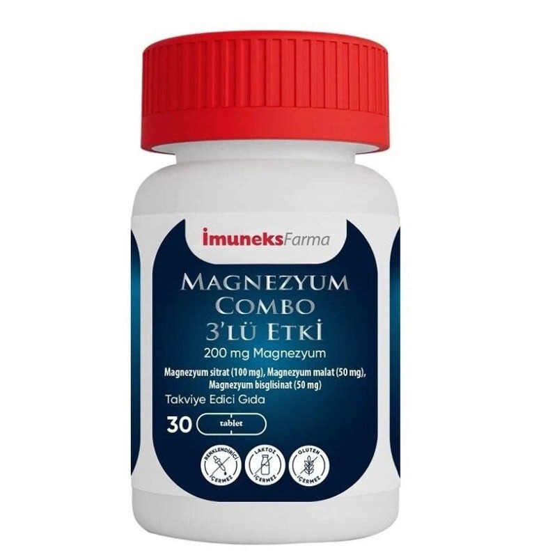 İmuneks Farma Magnezyum Combo 3'lü Etki 30 Tablet