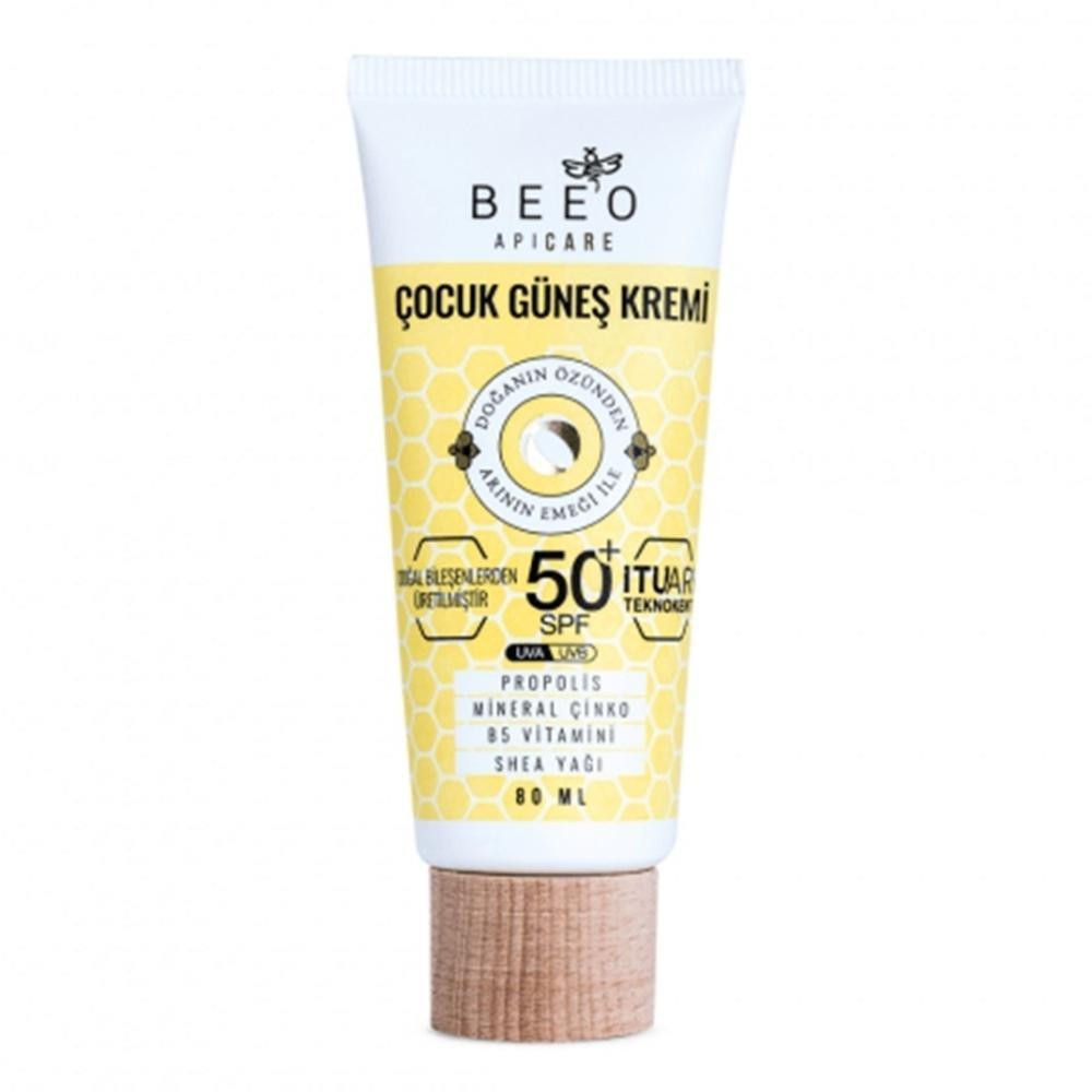 Bee’O Apicare Propolisli Çocuk Güneş Kremi SPF 50+ 80 ml (SPF50+ özelliği sayesinde cildinizi UVA ve UVB ışınlarına karşı korumaya yardımcı olur.)