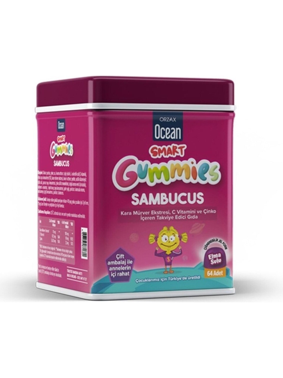 Ocean Smart Gummies Sambucus Takviye Edici Gıda 64 Adet