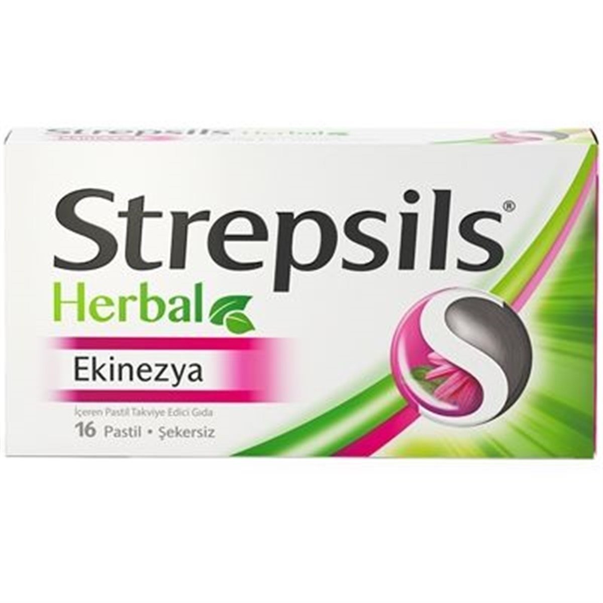 Strepsils Herbal Ekinezya İçerikli Pastil Takviye Edici Gıda 16 Pastil