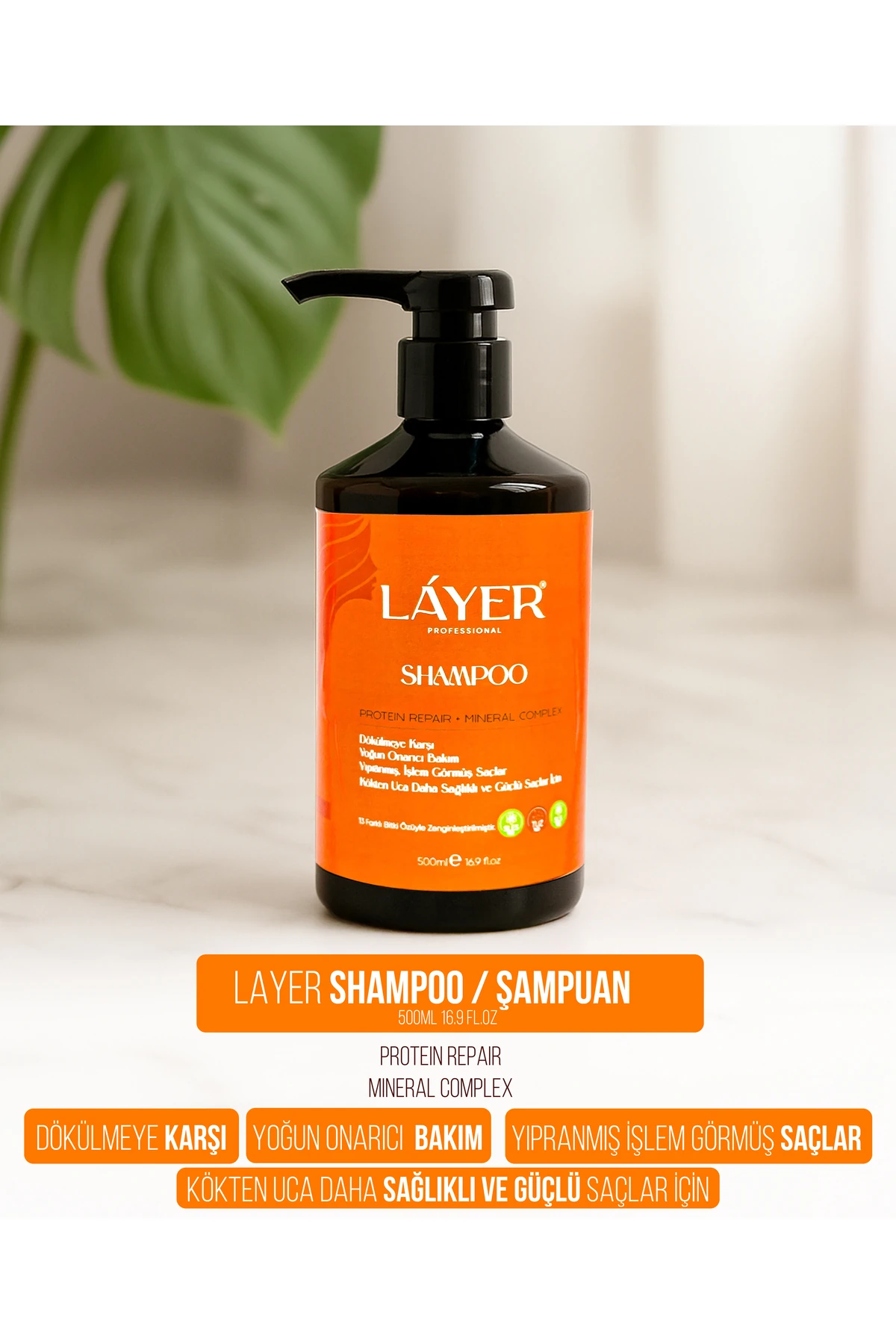 Layer besleyici onarıcı şampuan - yıpranmış saçlar / sls,sles,tuz içermez