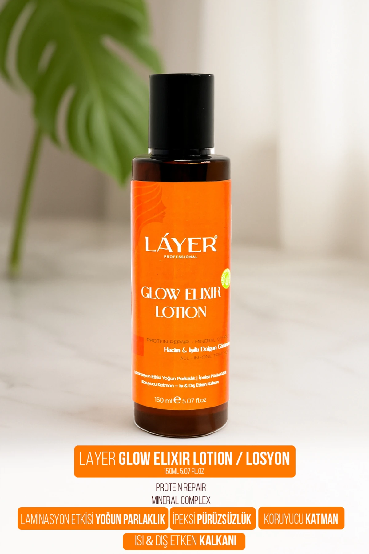glow elixir lotion - saç losyonu- Yoğun onarım, ipeksi dokunuş.