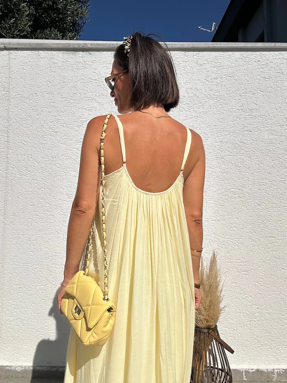 Astarlı İp Askılı Elbise 