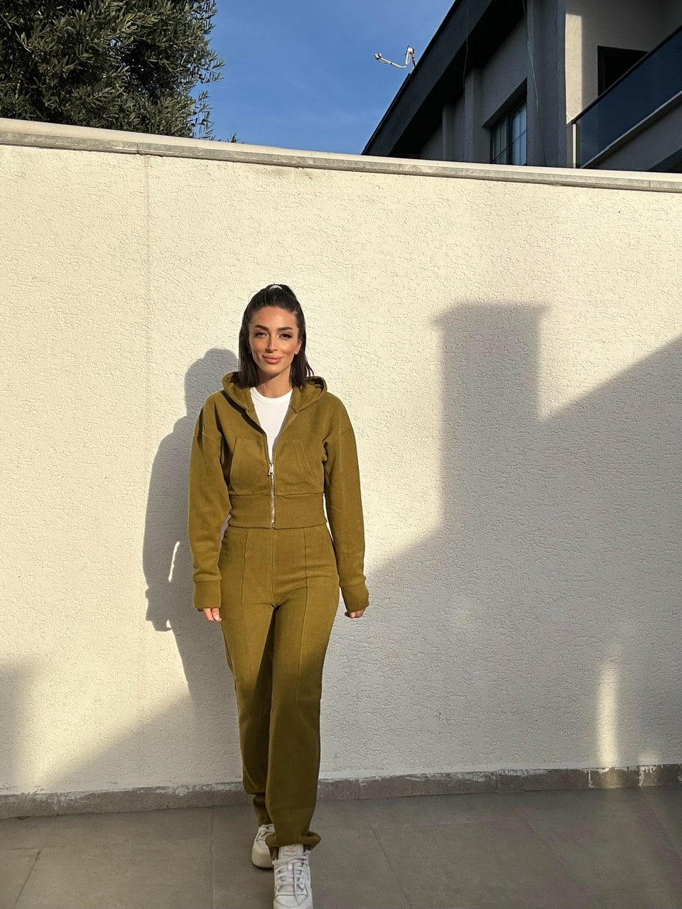 Selanik Kumaş Kapişonlu Takım
