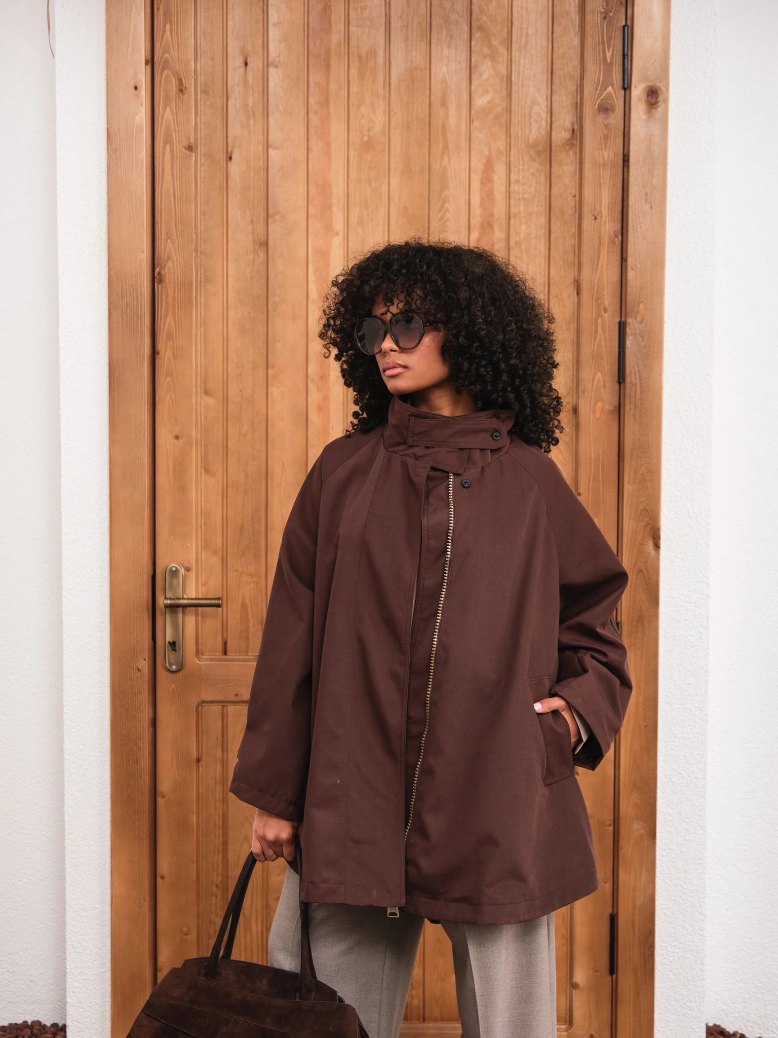 Panço Model Trençkot - Kahve