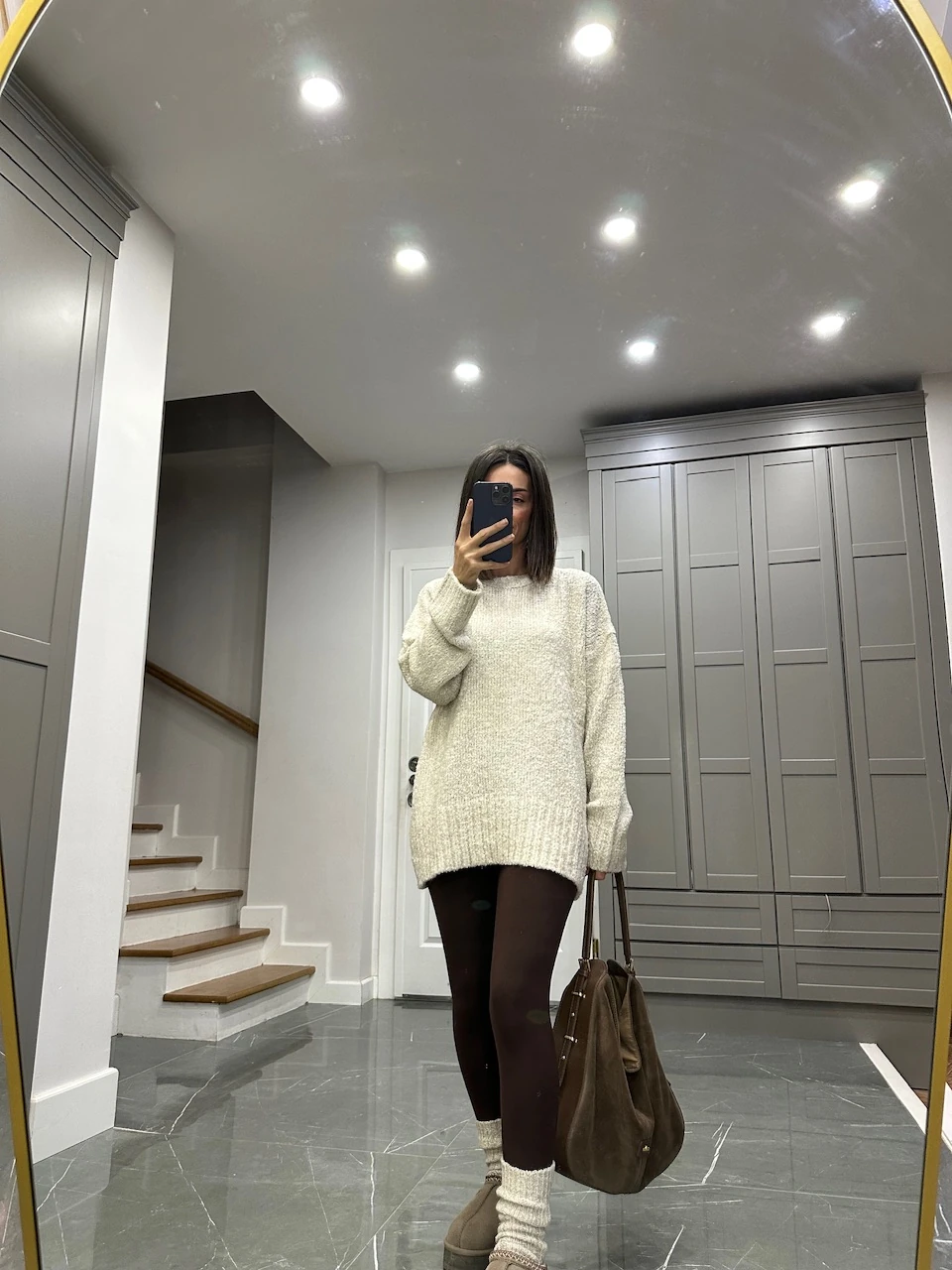 4531 Bisiklet Yaka Triko - Krem