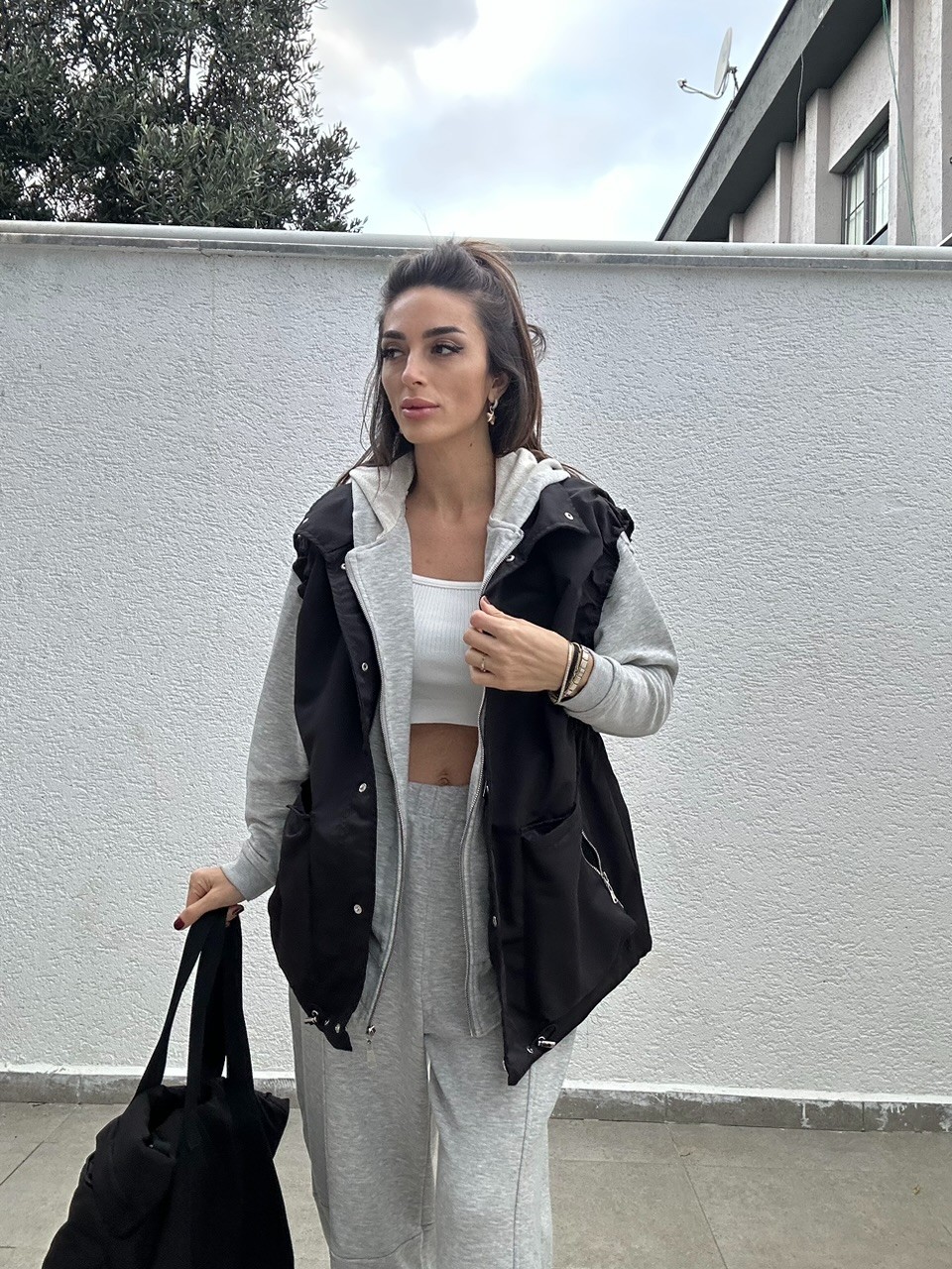 Torba Cep Büzgülü Yelek
