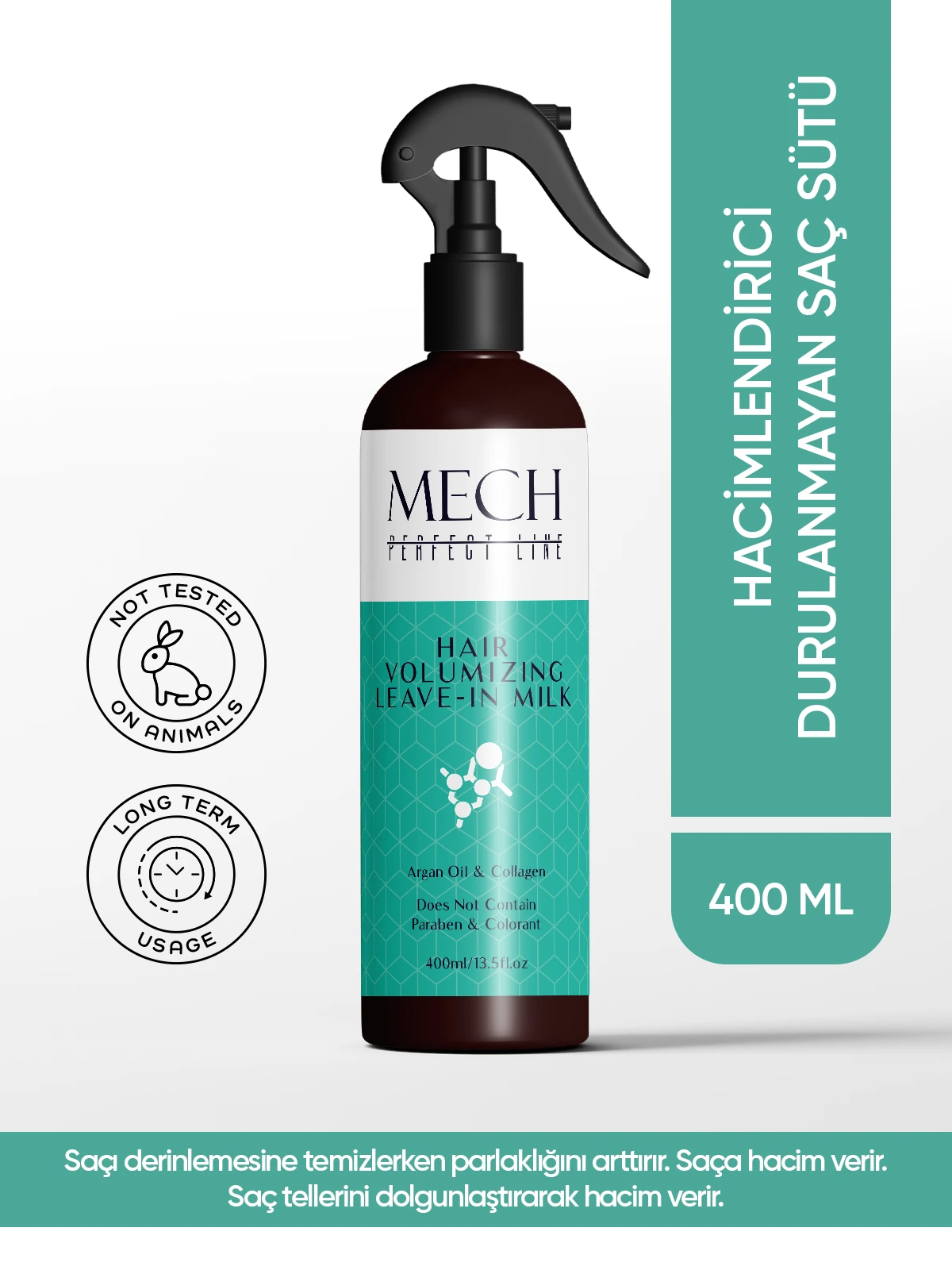 MECH PERFECT LINE HACİMLENDİRİCİ DURULANMAYAN SAÇ SÜTÜ 400 ml