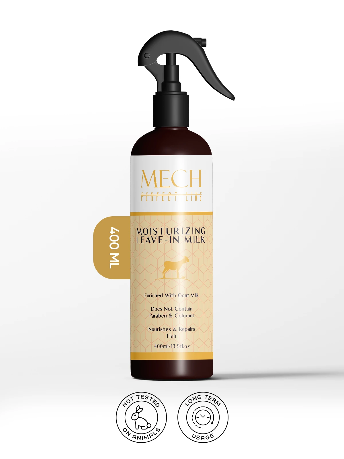 MECH PERFECT LINE KEÇİ SÜTLÜ NEMLENDİRİCİ DURULANMAYAN SAÇ BAKIM SÜTÜ 400 ml