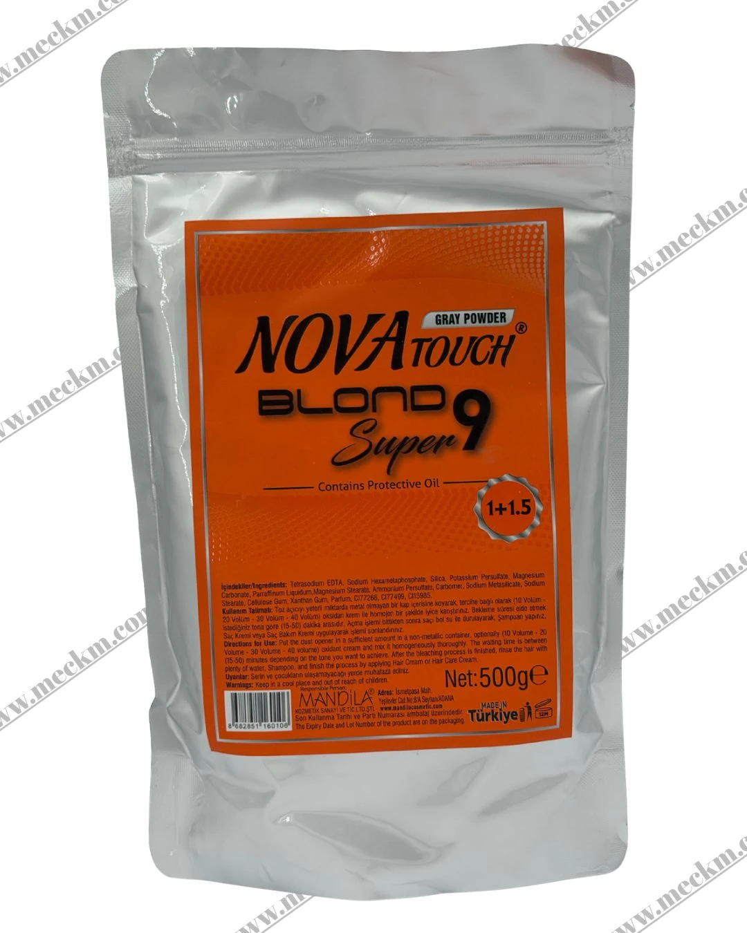 NOVA TOUCH TOZ SAÇ AÇICI GRİ 500 GR 