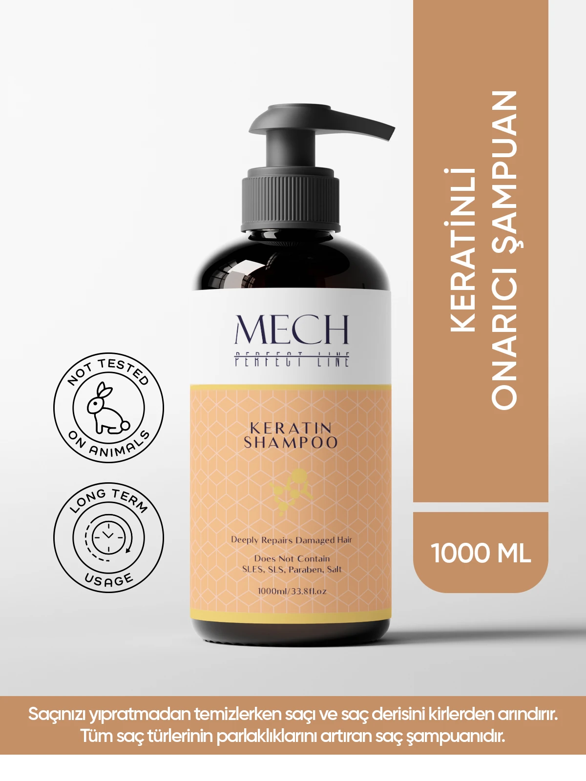 MECH PERFECT LINE KERATİNLİ ONARICI ŞAMPUAN 1000 ml