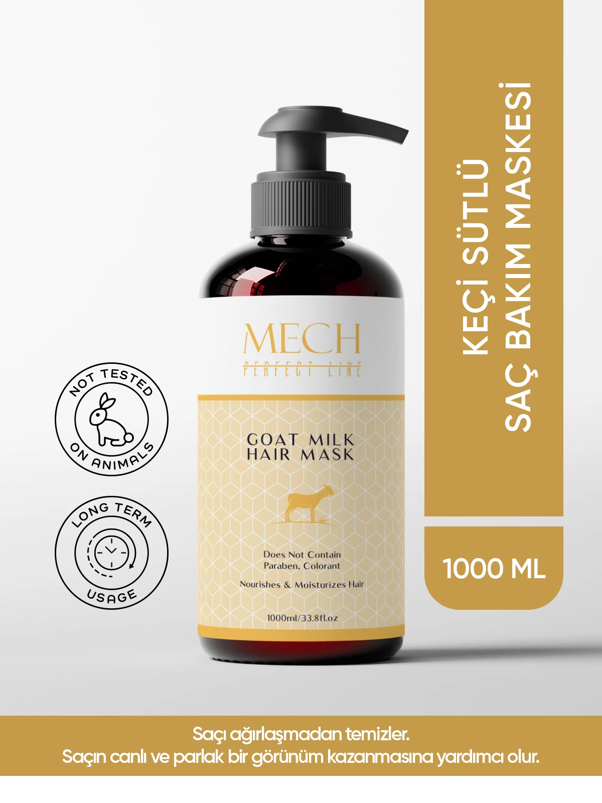 MECH PERFECT LINE KEÇİ SÜTLÜ SAÇ BAKIM MASKESİ 1000 ml