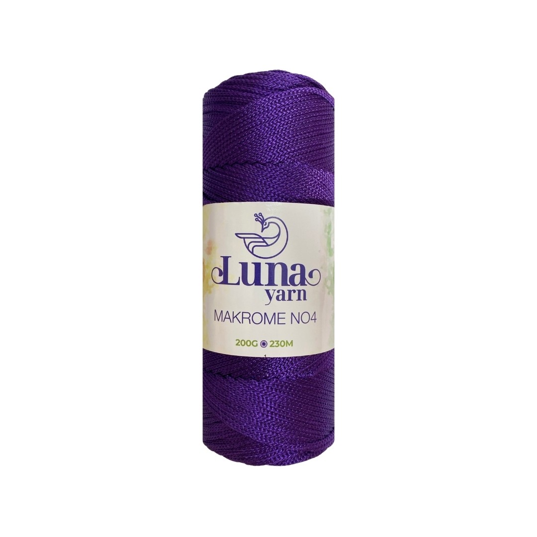 Luna Polyester Makrome El Örgü İpi - Mor image