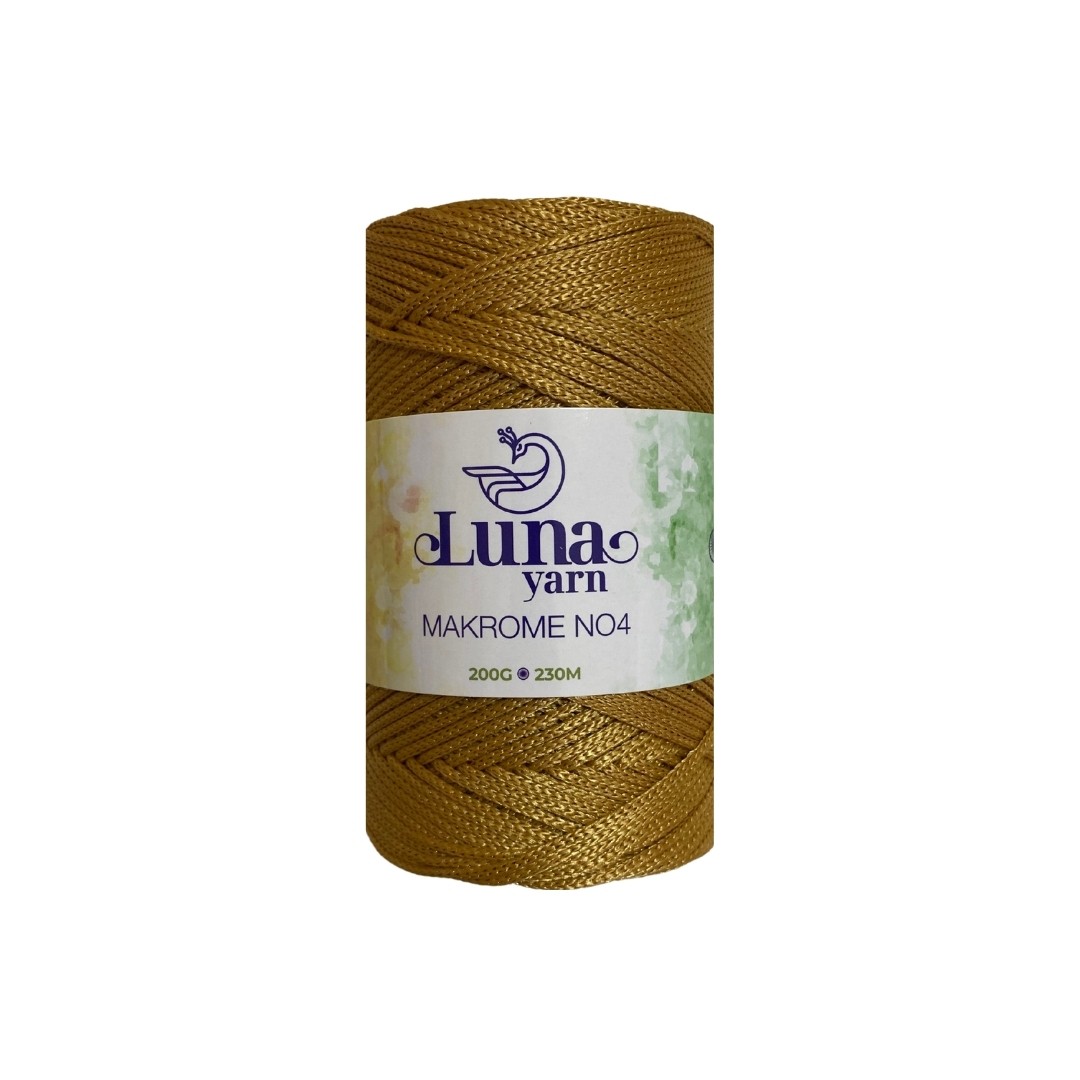 Luna Polyester Makrome El Örgü İpi - Hardal image