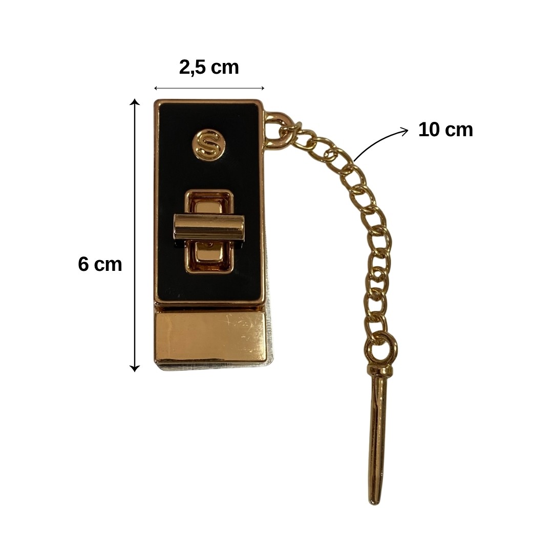Zincir Detaylı Çanta Kilit image