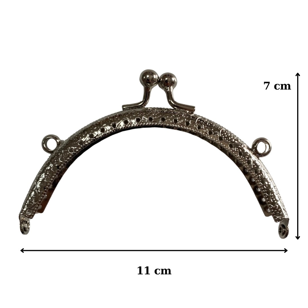 Oval Cüzdan Klipsi Eskitme - Gümüş image