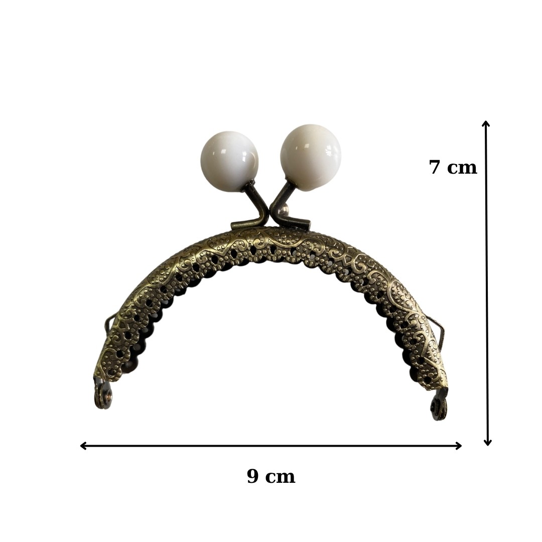 Oval Tokalı Cüzdan Klipsi Eskitme - Sarı image