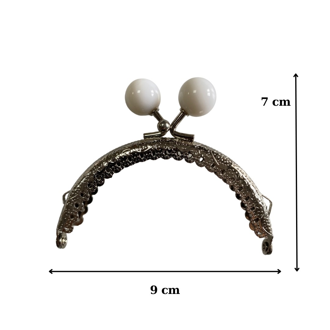 Oval Tokalı Cüzdan Klipsi Eskitme - Gümüş image