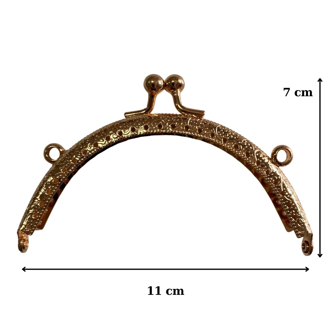 Oval Cüzdan Klipsi Eskitme - Altın image