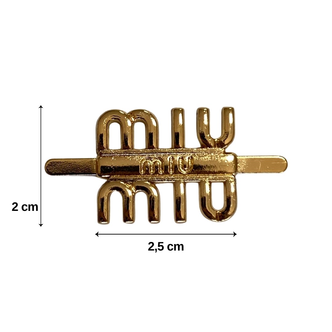 Miu Miu Çanta Süsü - Altın image