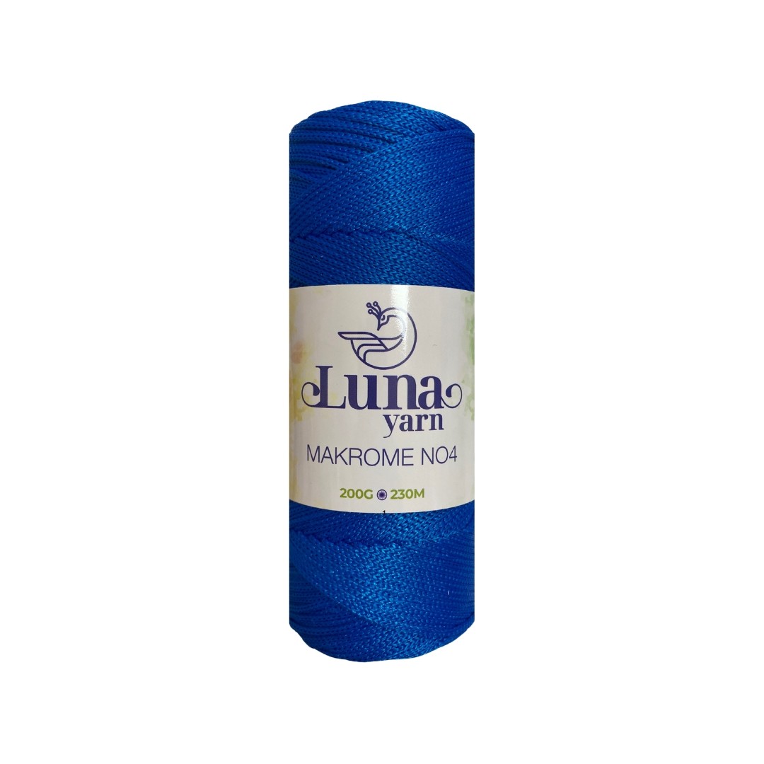 Luna Polyester Makrome El Örgü İpi - Mavi image