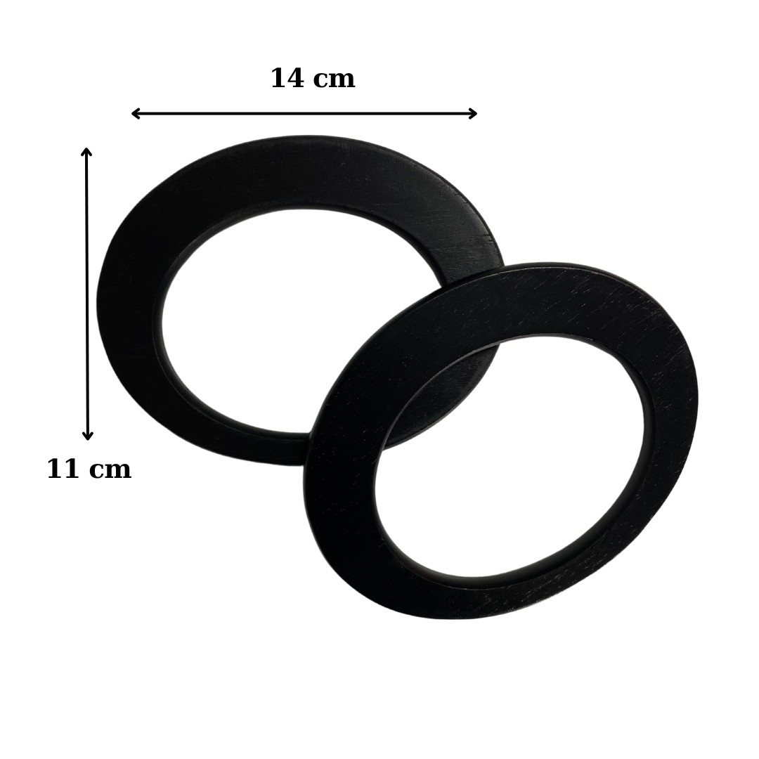 Oval Ahşap Çanta Sapı - 4 image