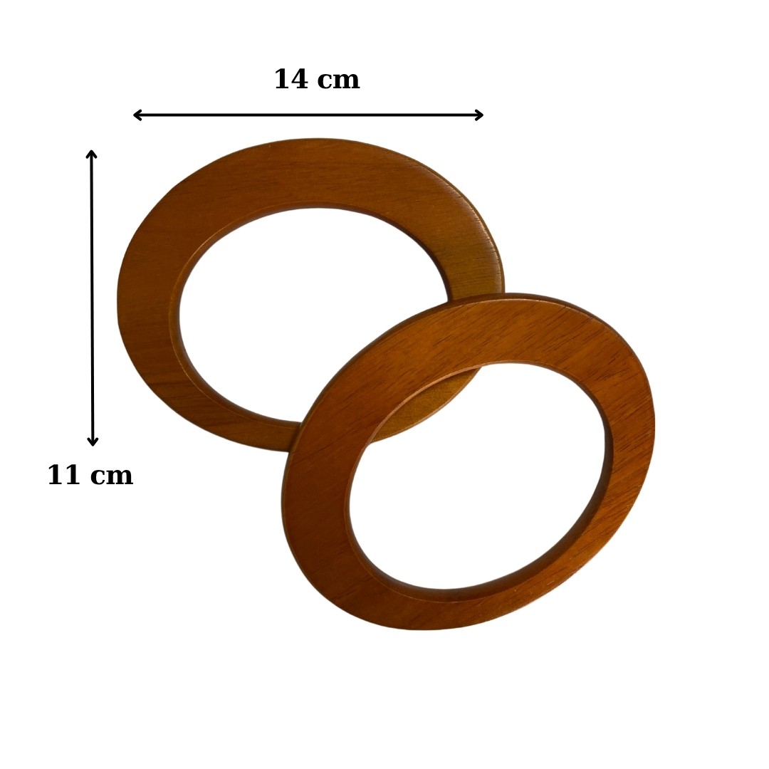 Oval Ahşap Çanta Sapı - 2 image