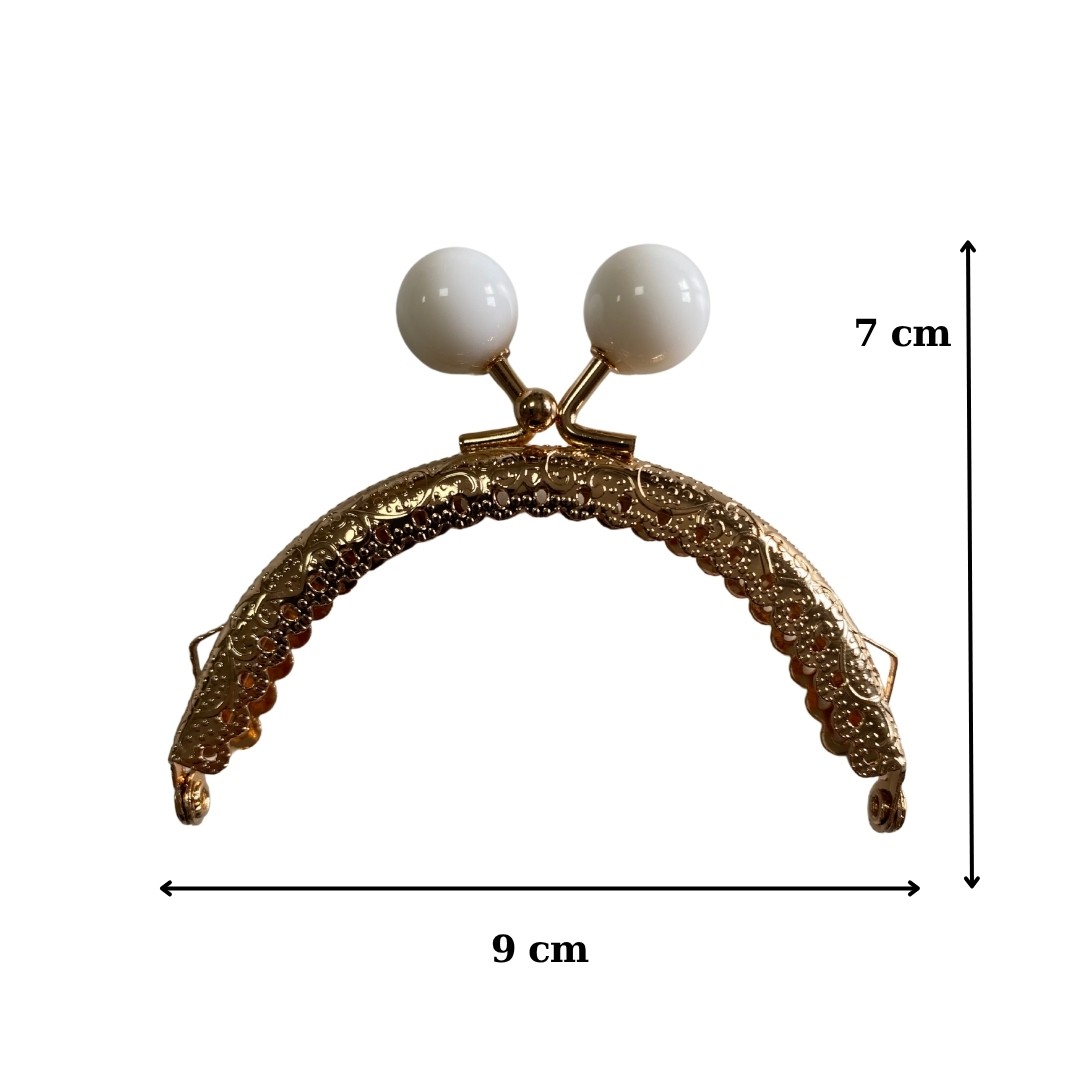 Oval Tokalı Cüzdan Klipsi Eskitme - Altın image