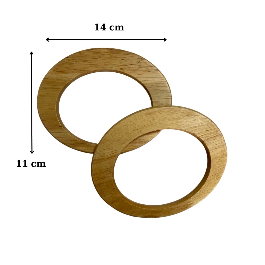 Oval Ahşap Çanta Sapı - 1 image