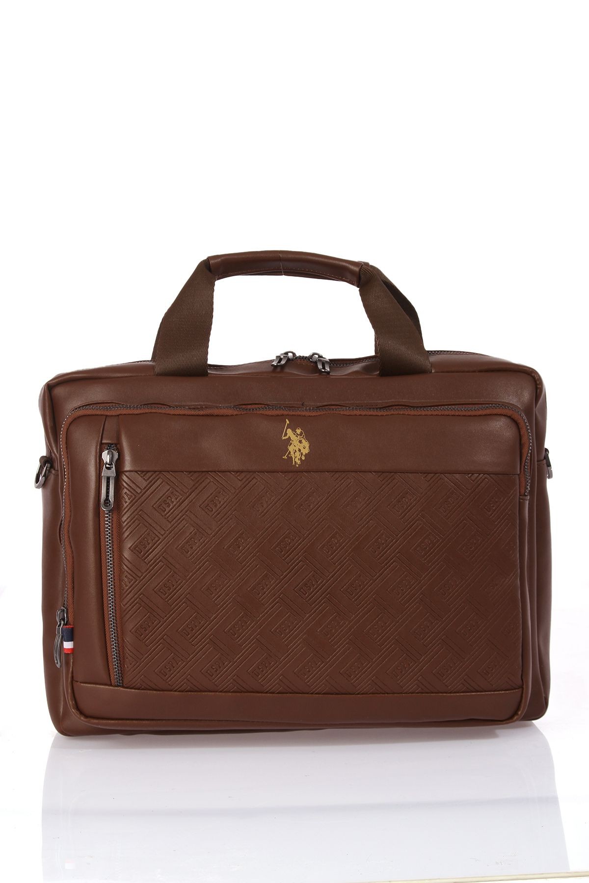 U.s Polo Assn 23636-23637-23638 vegan deri notebook laptop evrak çantası KAHVERENGİ