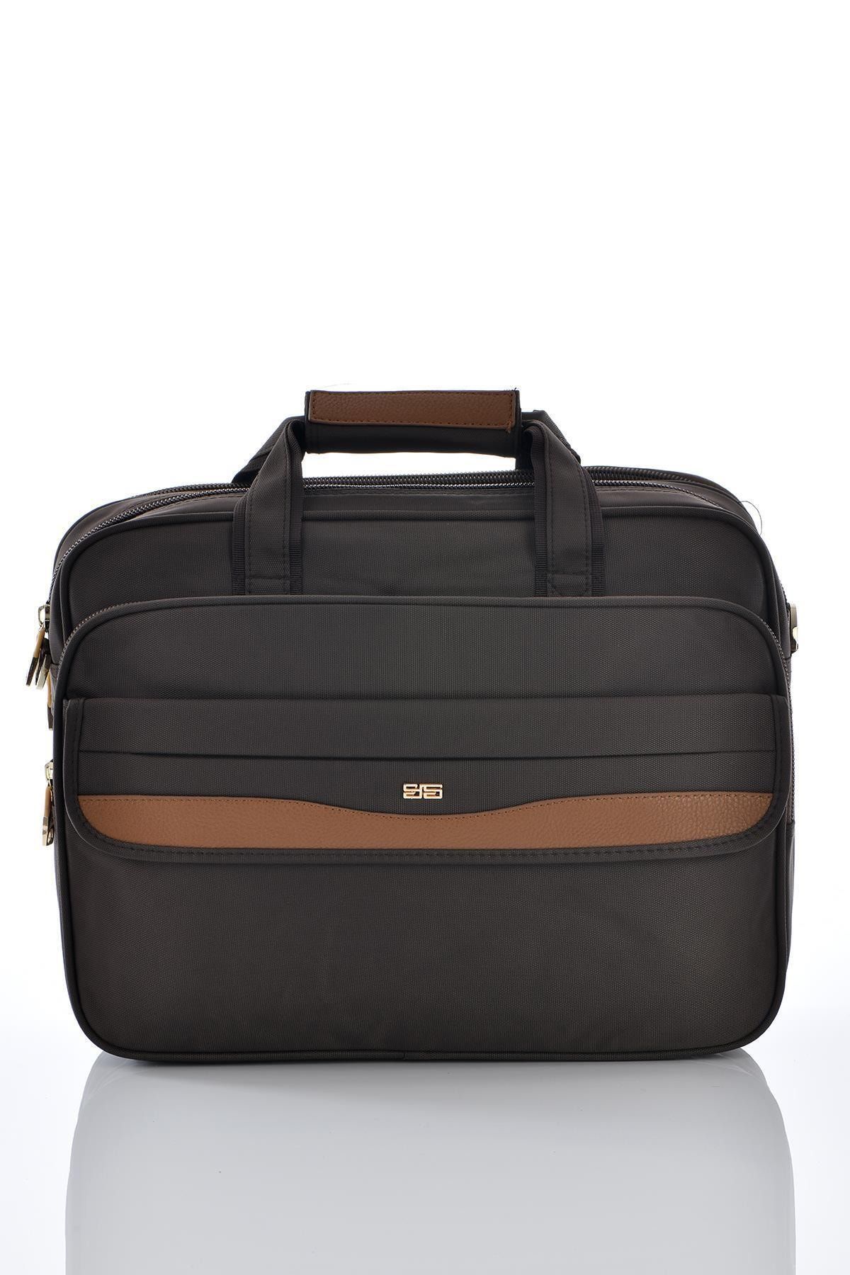 71233 Laptop Bölmeli Evrak Çantası Kahverengi