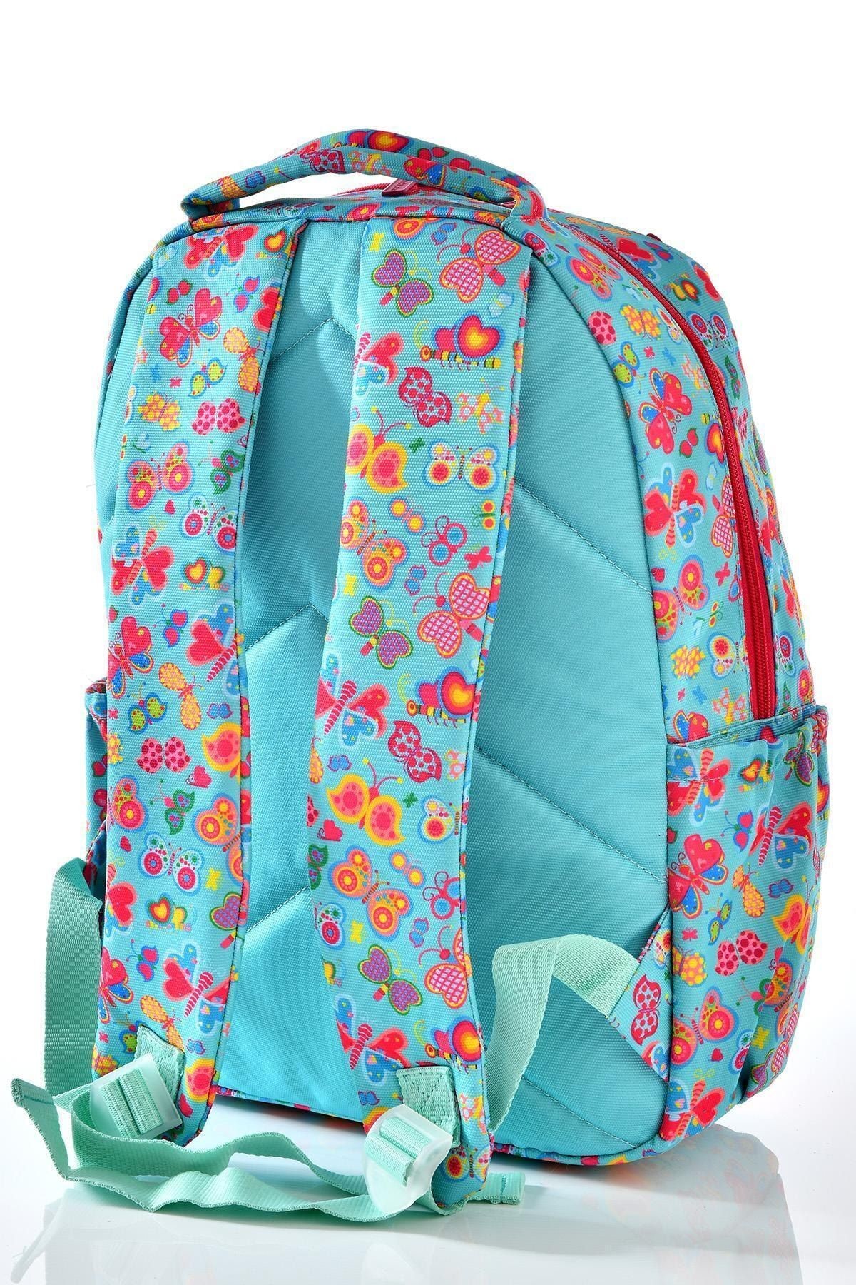 Kids Love Butterfly Sırt Çantası Rubber L5024 Beslenme Çantalı Set