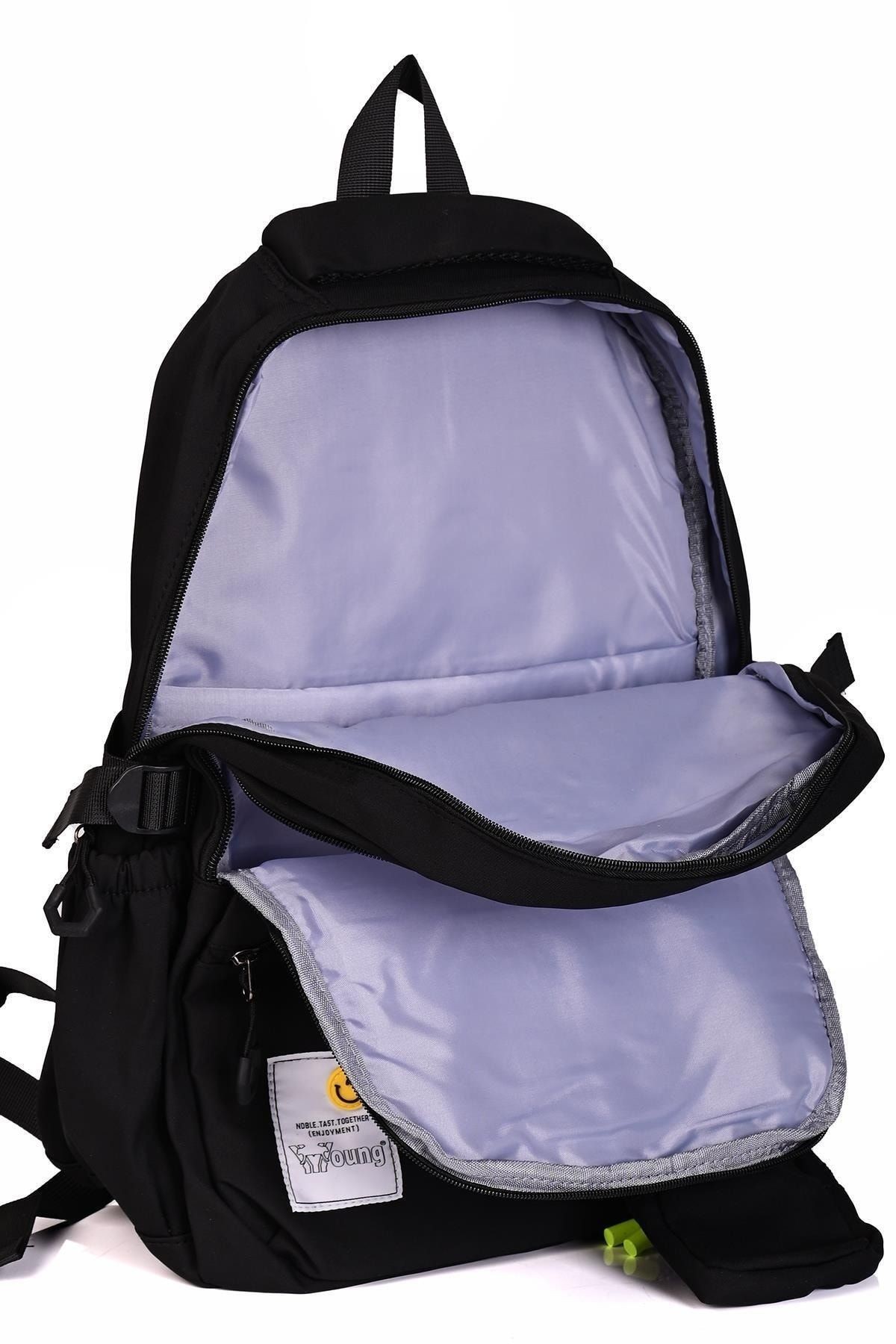 Young 51586 Unisex Geniş Hacimli Okul Sırt Çantası Siyah