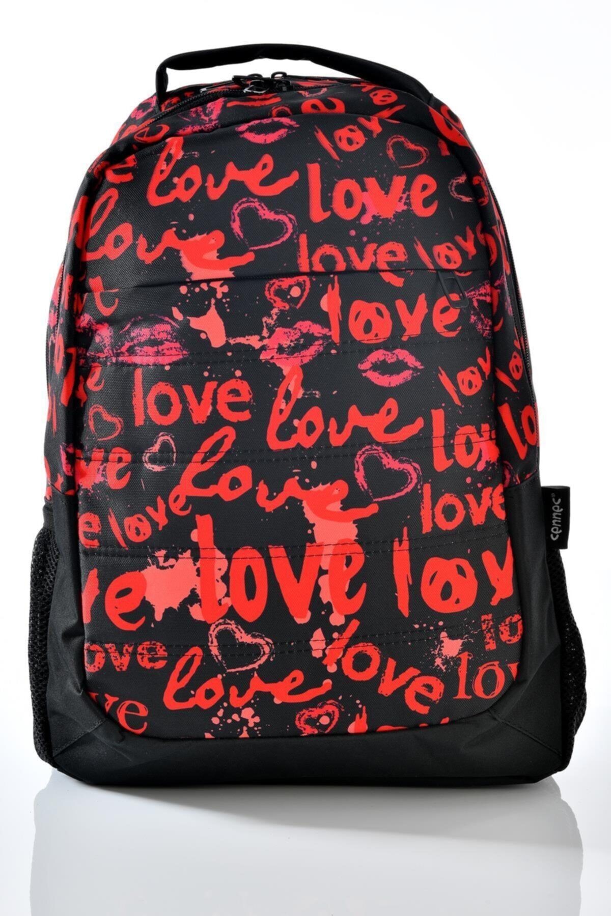 887 Love Desenli Okul Sırt Çantası Kalemlikli Set