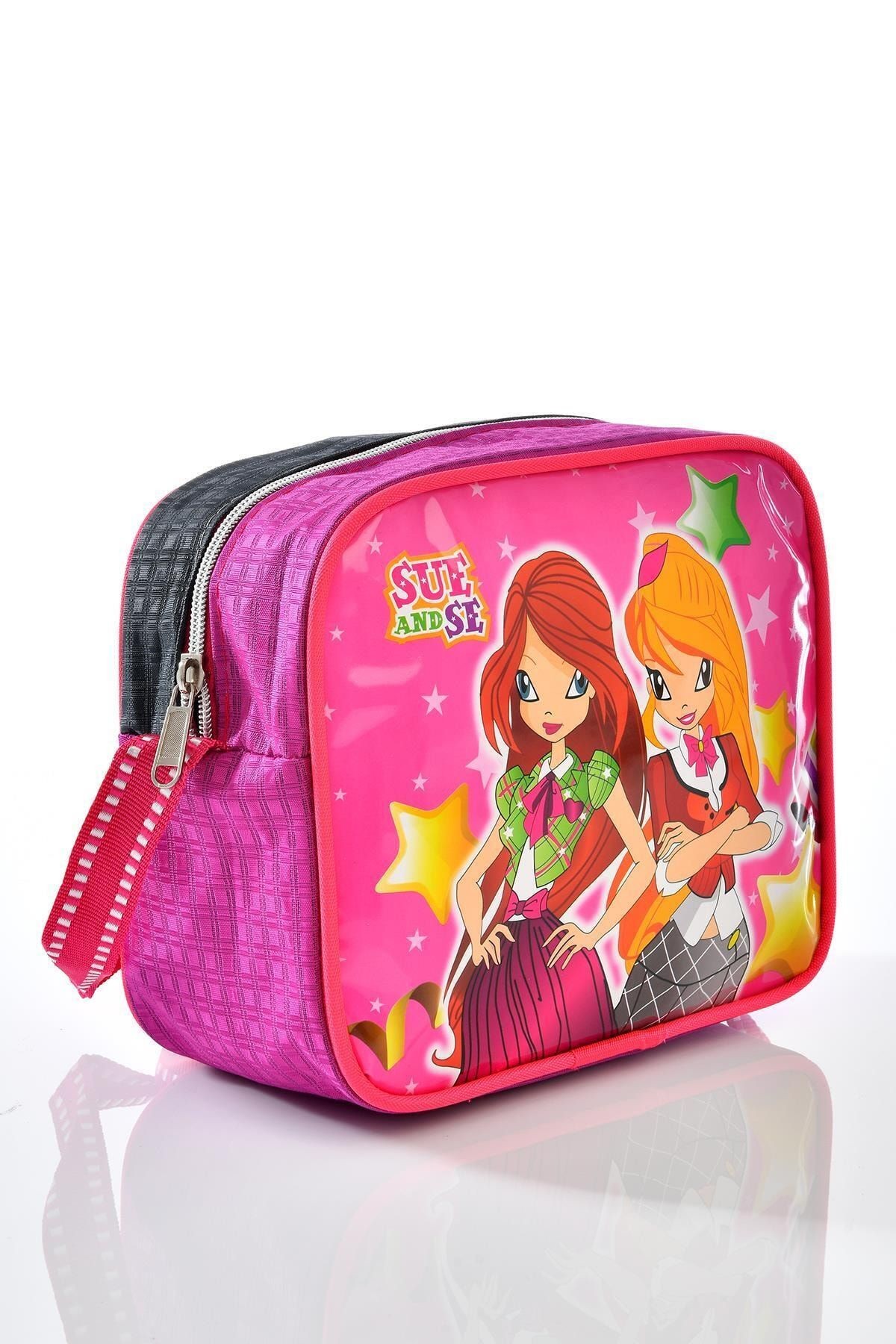Kız Çocuk Pembe Ortopedik Beslenmeli Okul Sırt Çantası 1002