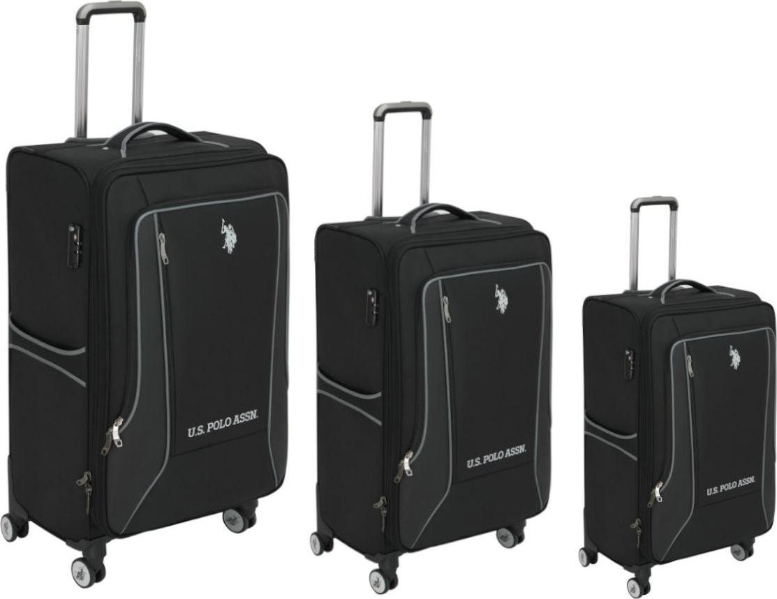 U.S. Polo Assn. PLVLZ24020 Kumaş Valiz 3Lü Set Siyah