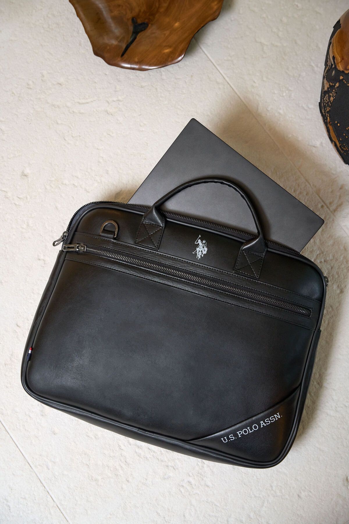 U.s Polo Assn 24586 Vegan Deri Notebook Laptop Evrak Çantası SİYAH