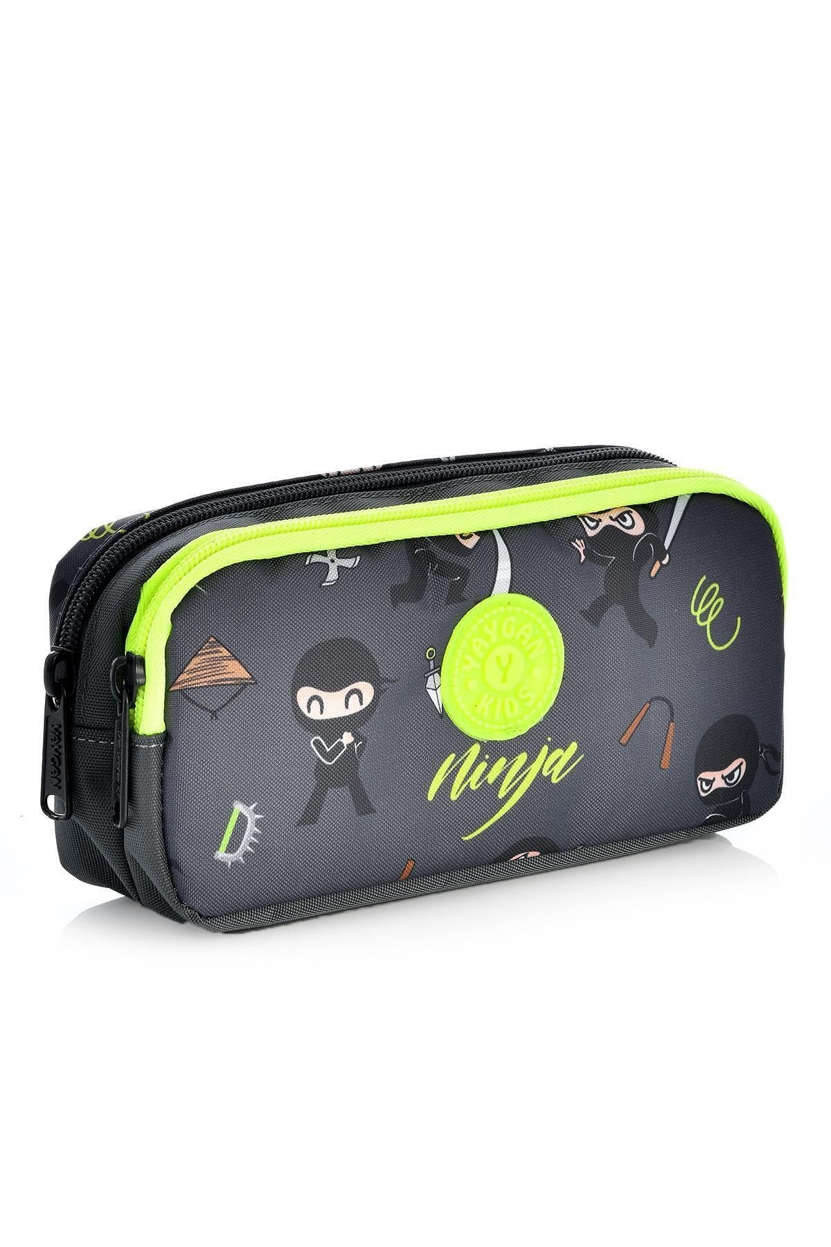Kids 14375 Ninja Desenli Okul Sırt Çantası 3'lü Set