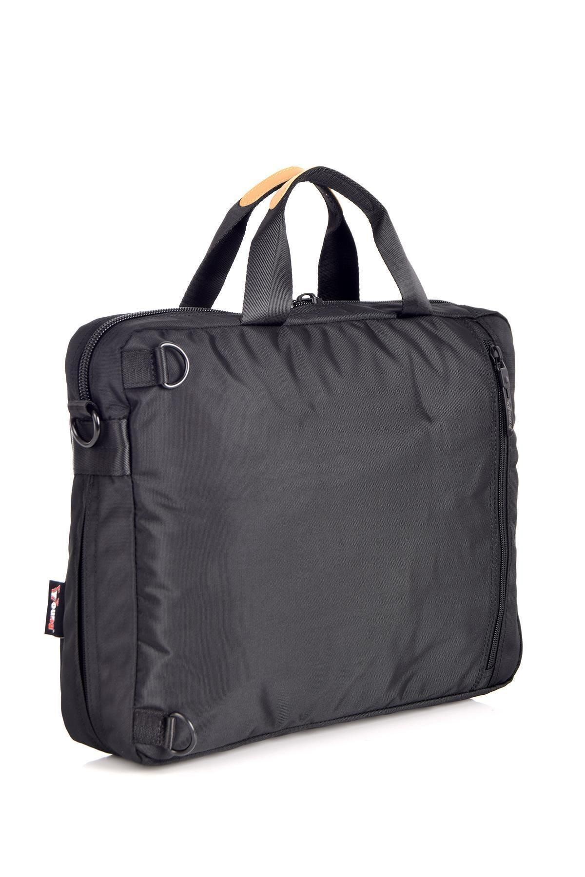 71352 Unisex Laptop Bölmeli Sırt Ve Omuz Askılı Evrak Çantası Siyah