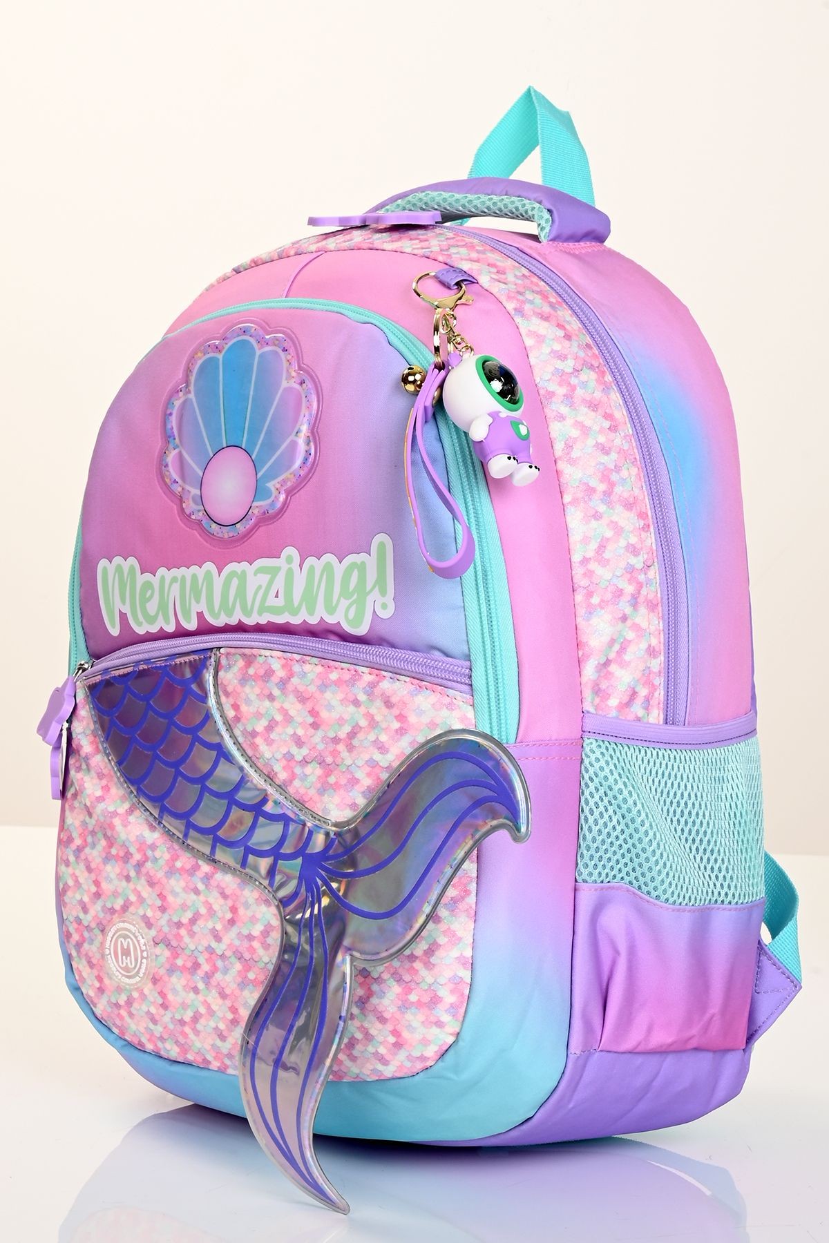 Mu-5743 Mermazing 3'Lü Okul Seti (Okul Çantası + Beslenme Çantası + Kalemlik)