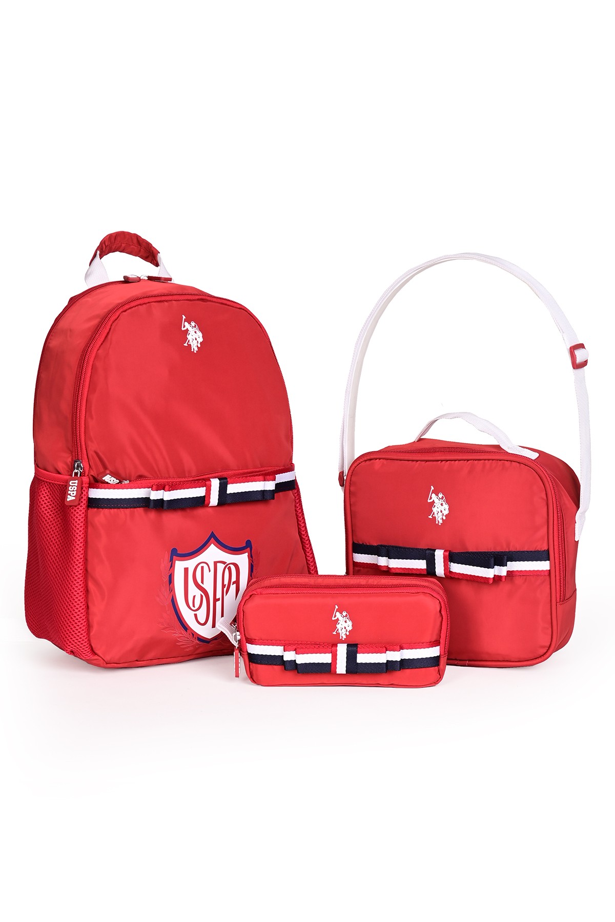 U.S. Polo Assn. 3’lü Okul Seti – Sırt Çantası, Beslenme Çantası ve Kalemlik