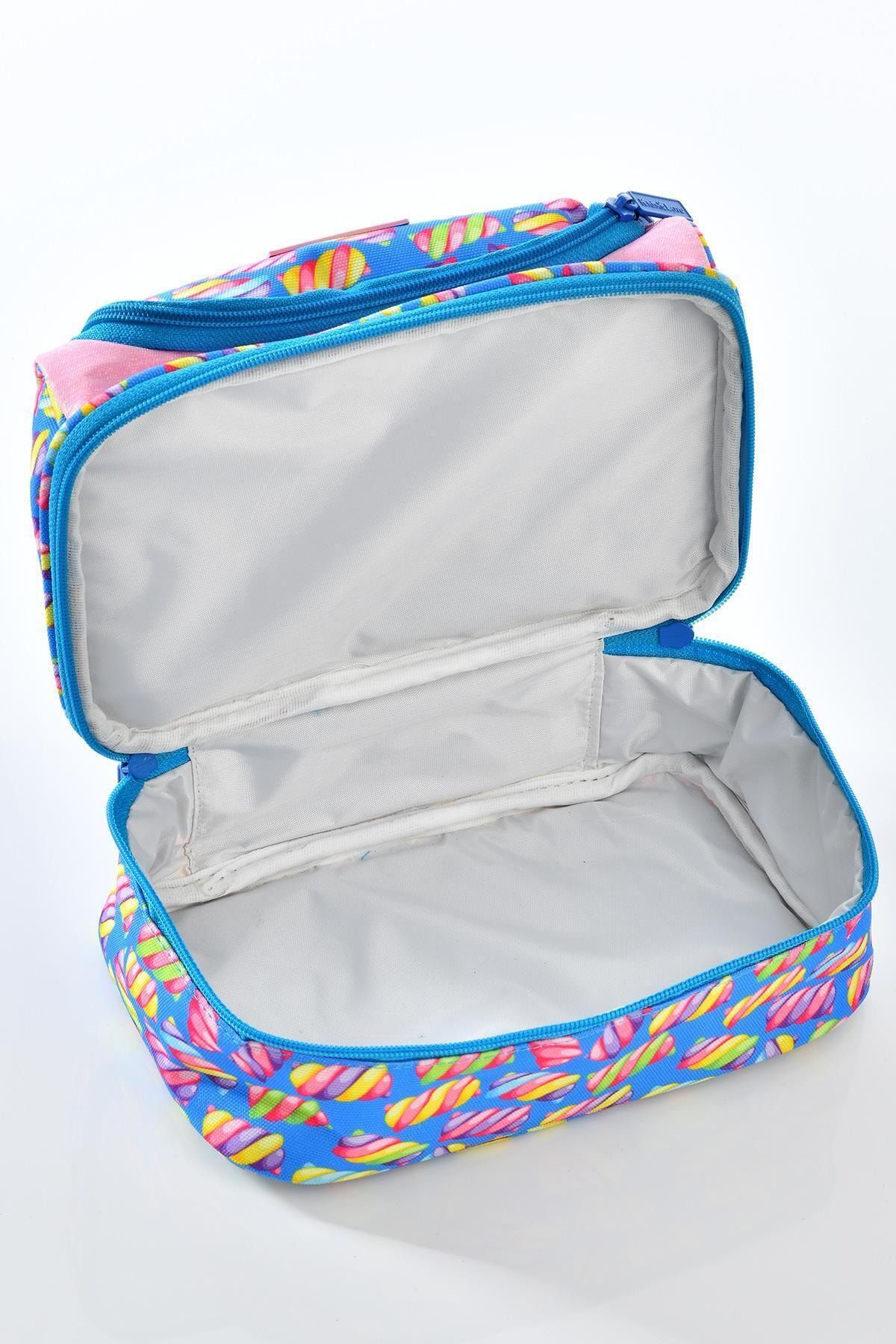 Kıds Love Marsmallow Simli Okul Sırt Çantası L5020 Beslenme Çantalı Set