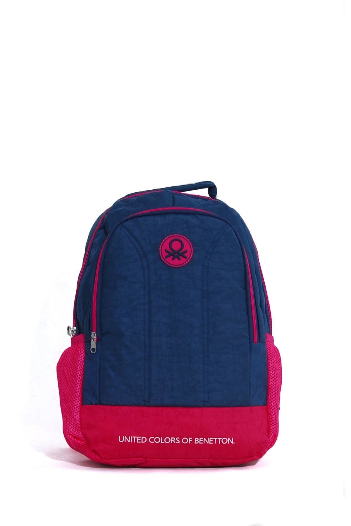 Lacivert Pembe Unisex Çocuk Sırt Çantası benettonsırtcantasıkalemlıklıset96006